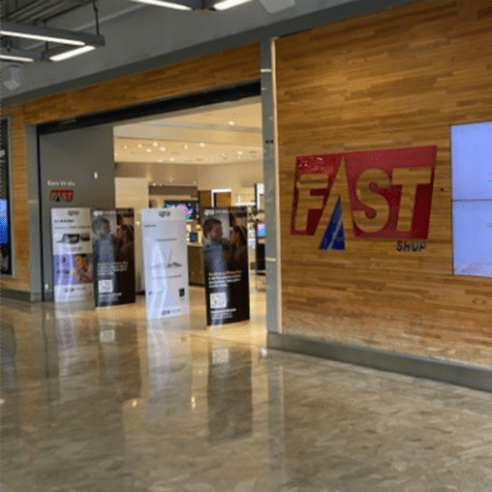 Unidade da Fast Shop no Shopping Lar Center, onde está marcado um dos Fast Talks | Foto: Divulgação