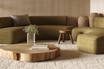 Sofás da linha Omni, da Saccaro, lançados durante a DW!