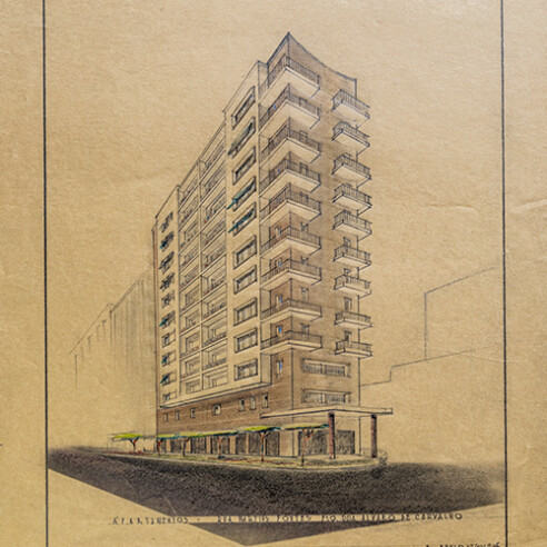 Desenhos do arquiteto José Augusto Bellucci