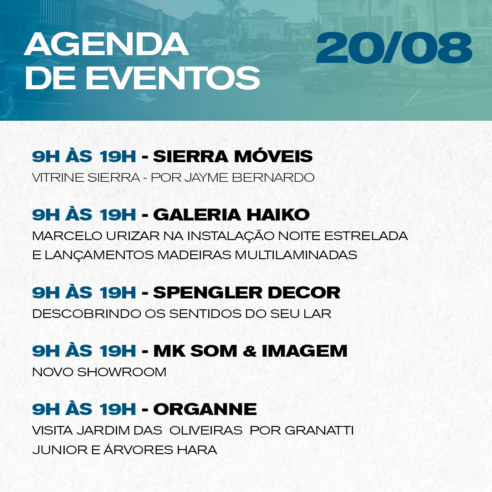 Agenda Eventos DW! TOUR BC 1