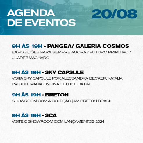 Agenda Eventos DW! TOUR BC 2