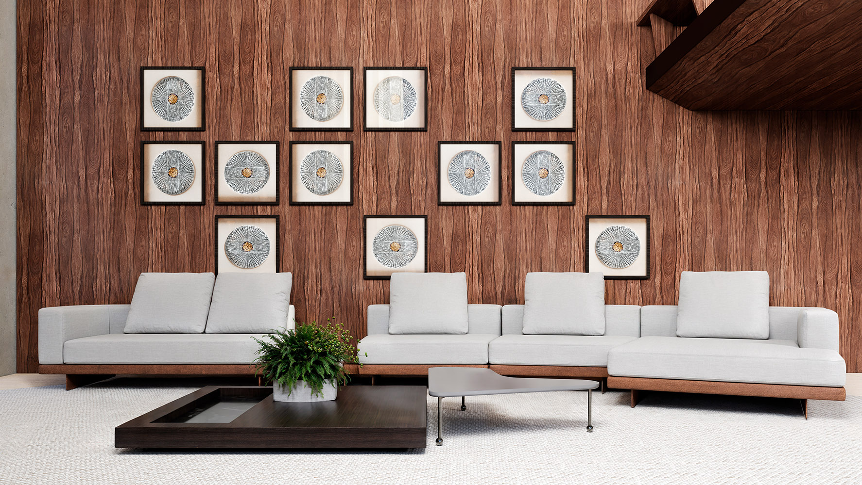 Ambiente desenvolvido por Caio e Carlos Carvalho para a mostra Breton Signature Gabriel | Imagem: Divulgação