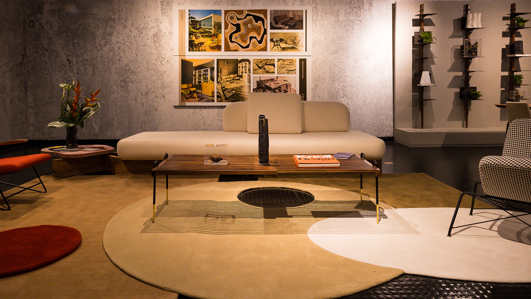 Mobiliário assinado por Carlo Hauner e Martin Eisler - da Forma - e por Pedro Useche foi destaque em mostra do Studio+, na Panamericana | Foto: Fabiano Sanches/ DW!
