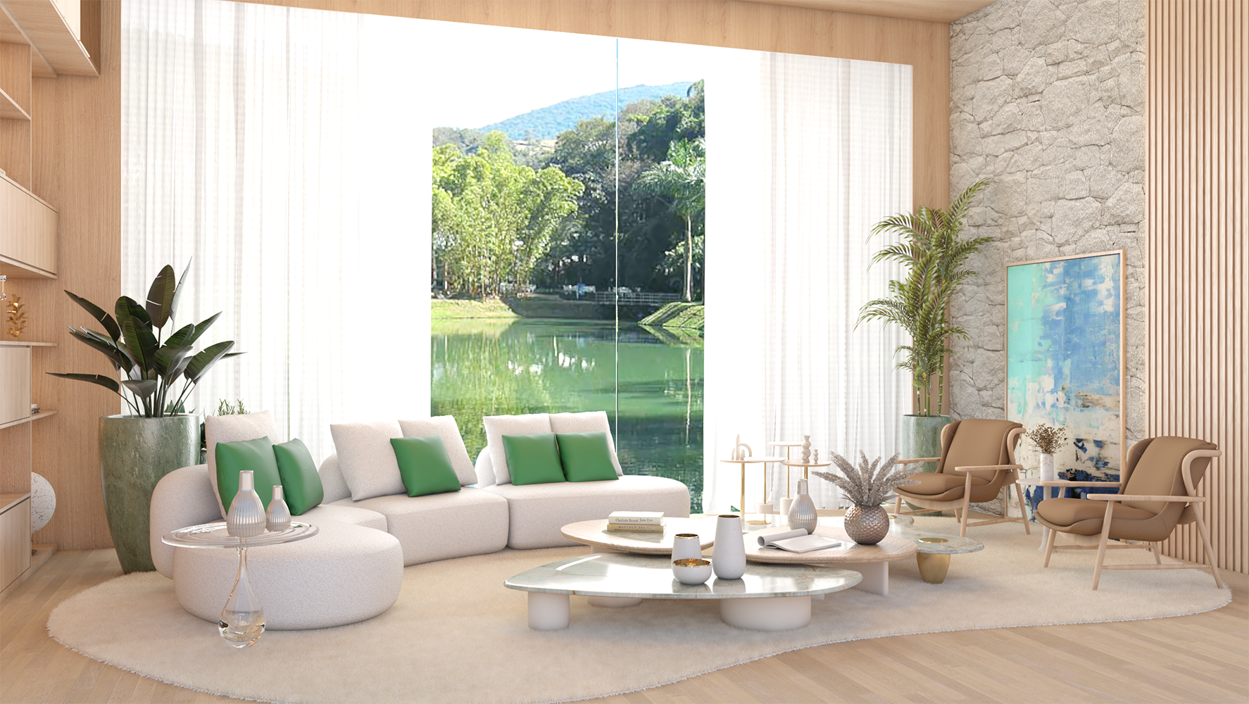 Ambiente assinado por Elaine Orosco para a mostra Breton Signature, no Shopping Lar Center | Imagem: Divulgação