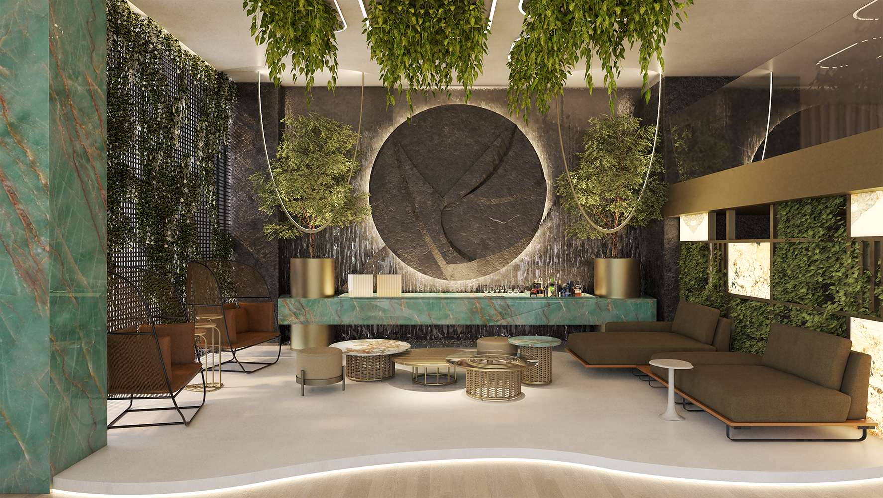 Ambiente assinado por Larissa Suzuki para a mostra Breton Signature, no Shopping Lar Center | Imagem: Divulgação