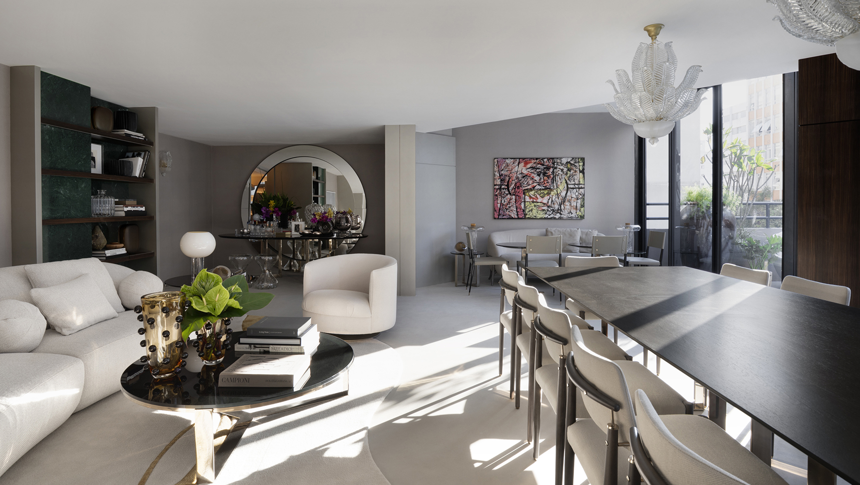 Mostra 'Viver com Arte', na Artefacto Haddock Lobo, ambiente assinado por Erika Queiroz | Foto: Raphael Briest/ Divulgação