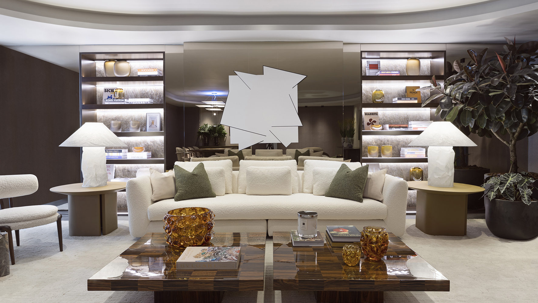 Mostra 'Viver com Arte', na Artefacto Haddock Lobo, ambiente assinado por Fabio Morozini | Foto: Marco Antonio/ Divulgação