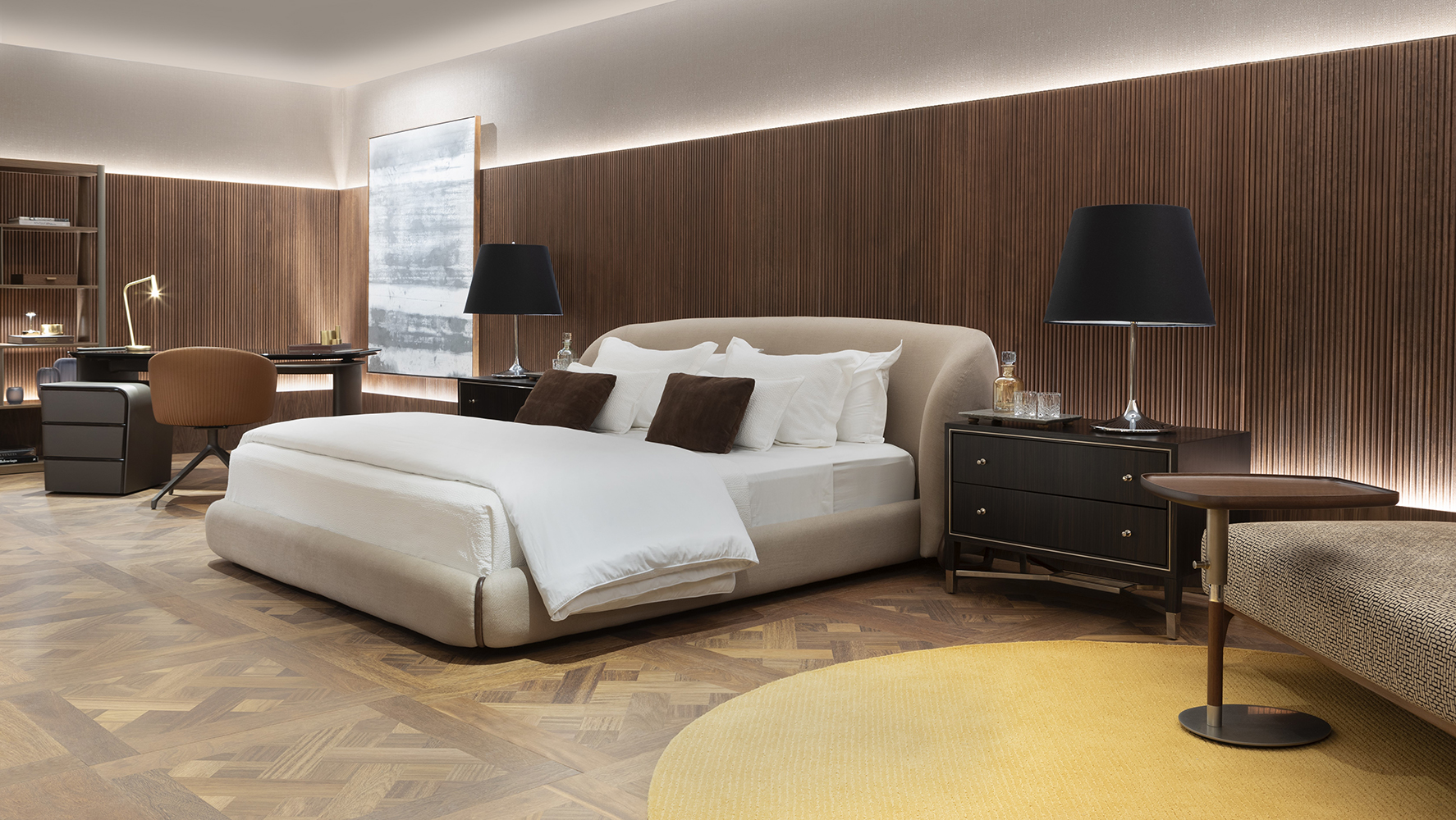 Mostra 'Viver com Arte', na Artefacto Haddock Lobo, ambiente assinado por Laura Rocha | Foto: Marco Antonio/ Divulgação