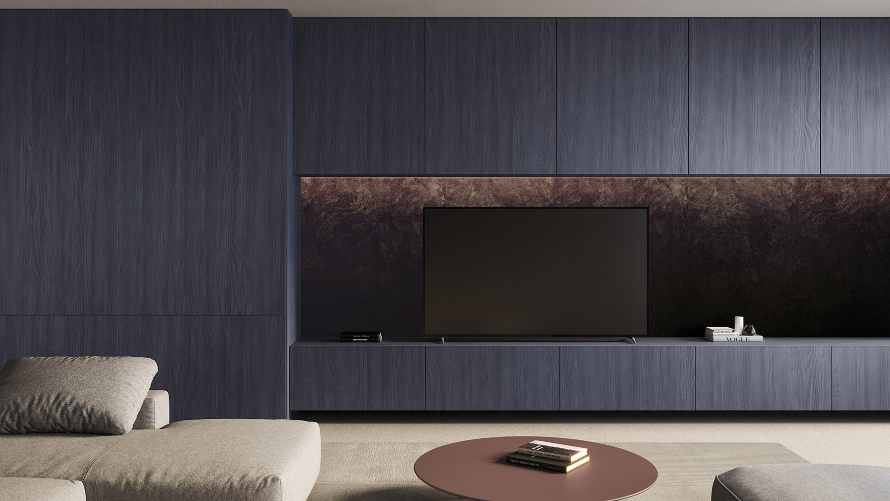 Nova textura Synchro Ash, da Guararapes, aplicada ao MDF Fresno Açores | Foto: Divulgação