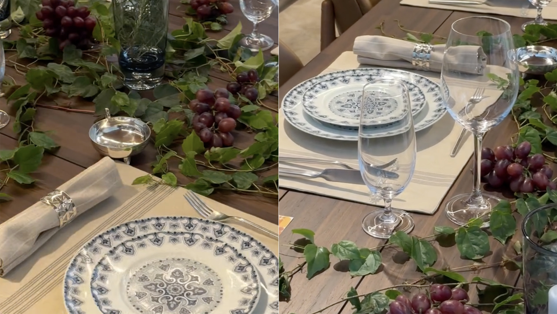 Mesa criada pelo designer de interiores Paulo Di Mitchell, na Placci, durante o evento Food & Design | Imagens: @placci_official - Montagem