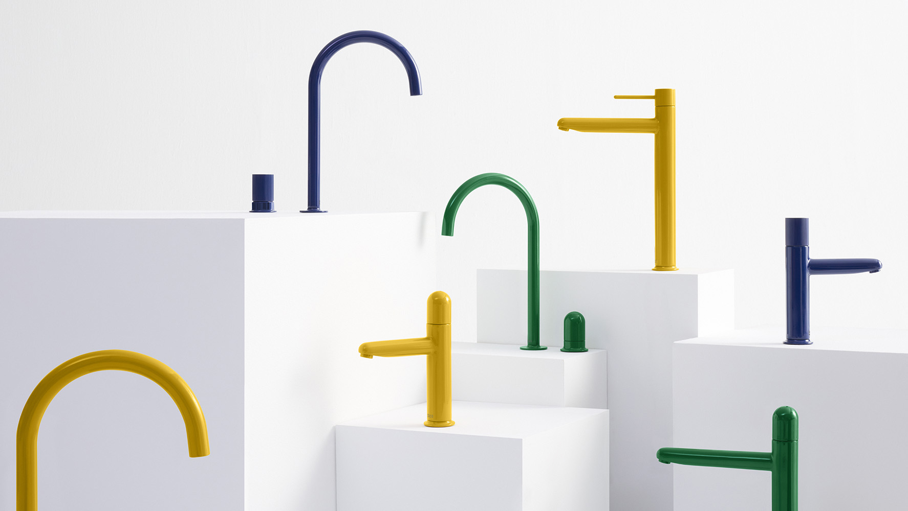 Coleção Nu incorpora a modernidade e diversão das cores e destaca elementos essenciais de design, mantendo-se fiel às criações com origens mediterrâneas da Roca | Foto: Divulgação