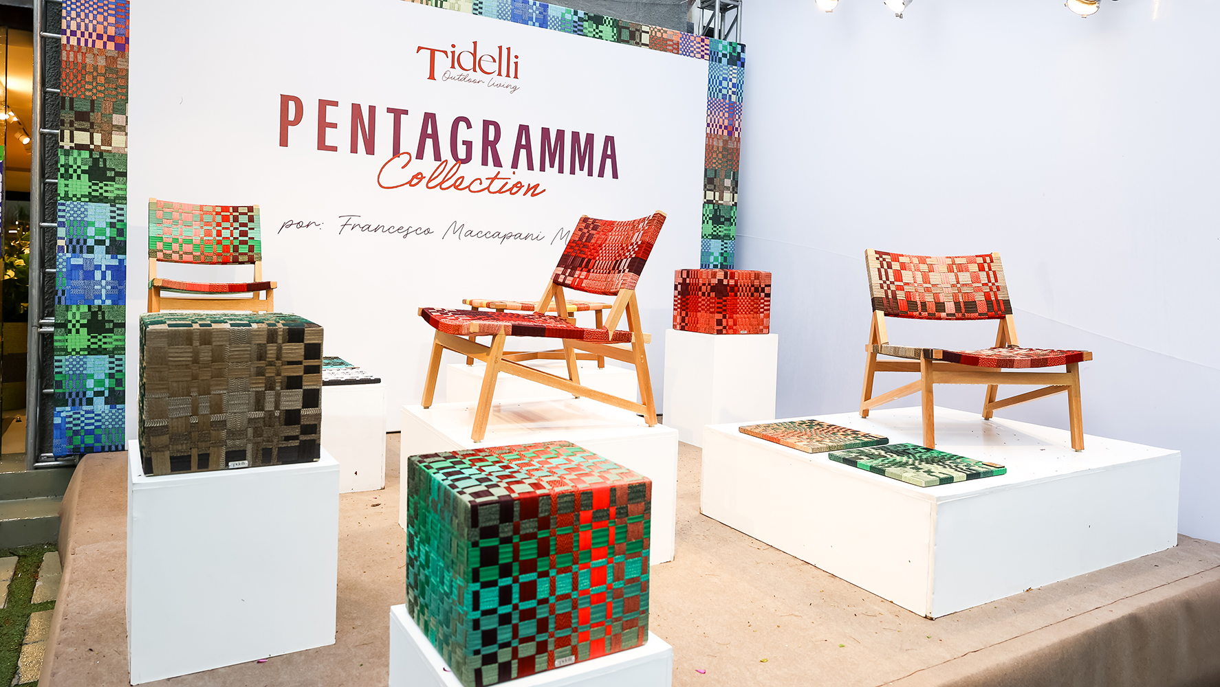 Coleção de padrões Pentagramma, criada pelo italiano Francesco Maccapani Missoni para a Tidelli | Foto: Fabiano Sanches/ DW!