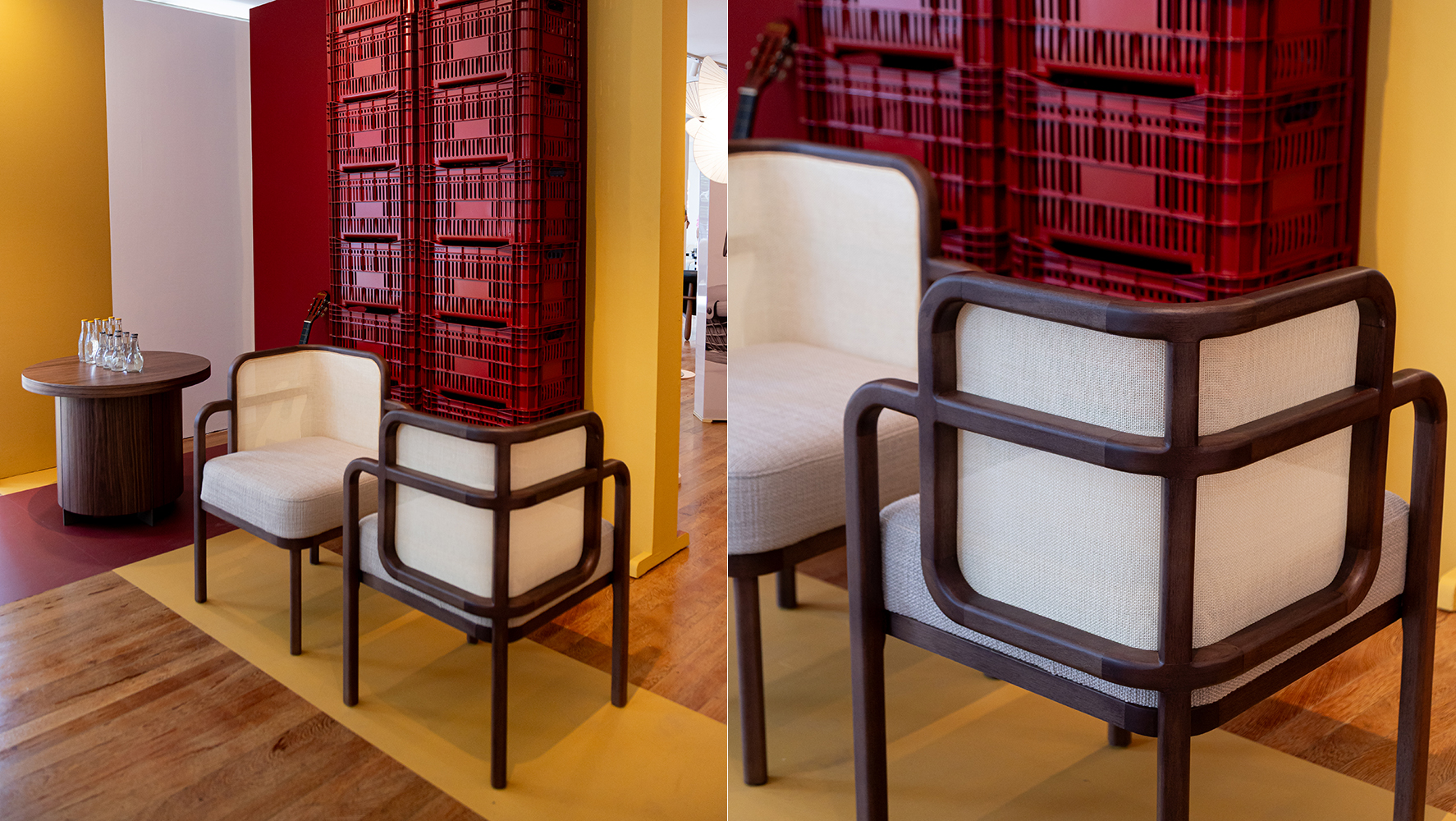 Poltrona Vinícius criada pelo Estúdio Fresa para a Novo Ambiente | Foto: Monique Araújo/ DW!