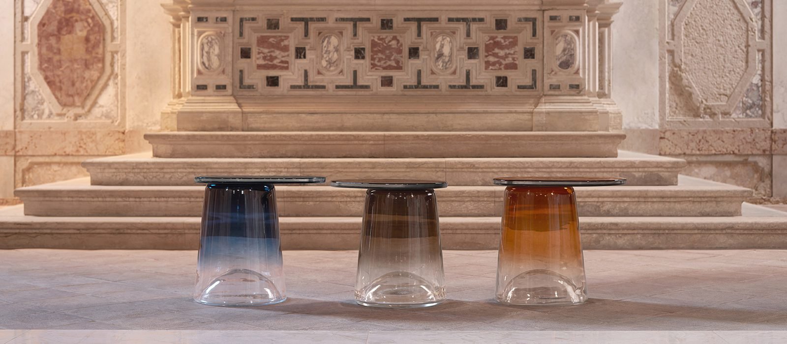Ice Tables, criadas pelo designer Daniel Germani, para a Maxdesign, do FK Grupo | Foto: Divulgação