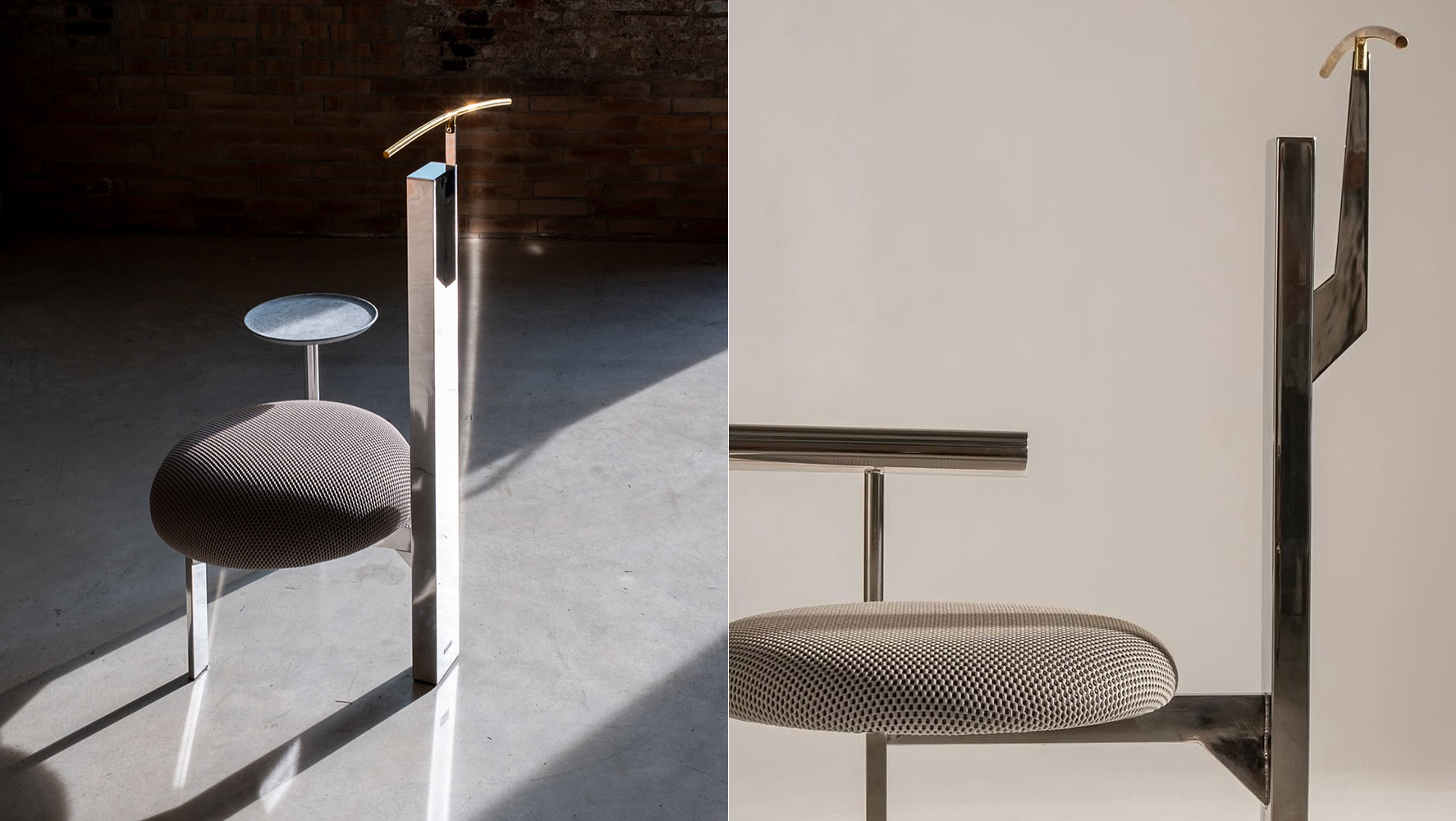 Jack Chair, assinada por Felipe Protti para a Mestre Artesão, com característica multifunção: assento, bandeja e cabideiro | Fotos: Reprodução @mestreartesao + @piloto_milano