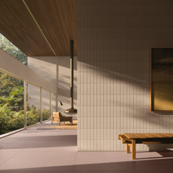 APALACHES NUDE SCULPO 7X24,4 MATE BOLD  Piso: KALKS FENDI ST 120X120 NAT RET
