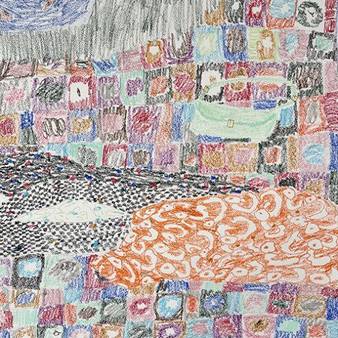 Detalhe do desenho "A cama"