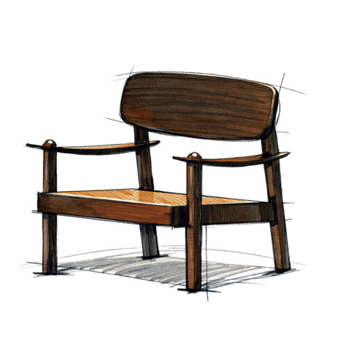 Croqui de uma das novas peças da coleção 2026 da Breton | Imagem: Divulgação