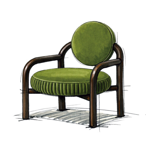 Croqui de uma das novas peças da coleção 2026 da Breton | Imagem: Divulgação