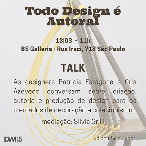 convite Talks Todo Design é Autoral na BS Galleria - 1