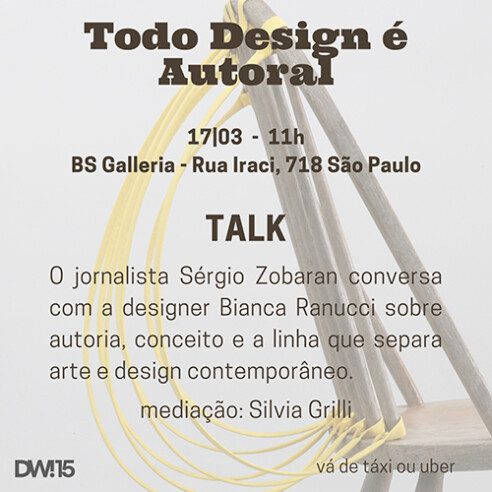 convite Talks Todo Design é Autoral na BS Galleria - 2