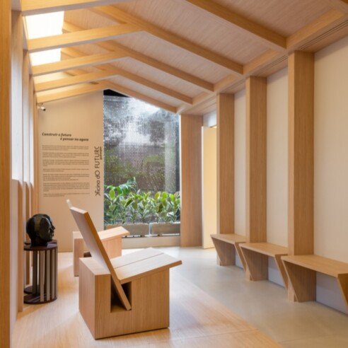 Percurso imersivo da Oficina do Futuro detalha o processo produtivo do MDF | Foto: Divulgação